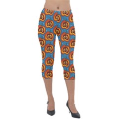 Pumpkin In Pumpkin Lightweight Velour Capri Leggings  by SychEva