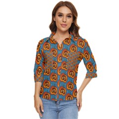 Pumpkin In Pumpkin Women s Quarter Sleeve Pocket Shirt