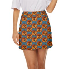 Pumpkin In Pumpkin Mini Front Wrap Skirt