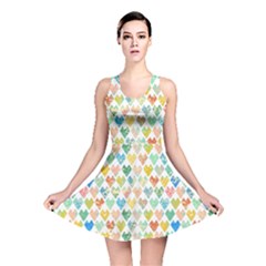 Multicolored Hearts Reversible Skater Dress by SychEva