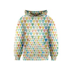 Multicolored Hearts Kids  Pullover Hoodie by SychEva