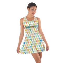 Multicolored Hearts Cotton Racerback Dress by SychEva