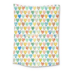 Multicolored Hearts Medium Tapestry by SychEva