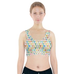 Multicolored Hearts Sports Bra With Pocket by SychEva