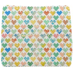 Multicolored Hearts Seat Cushion by SychEva