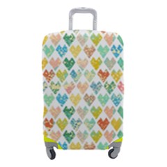 Multicolored Hearts Luggage Cover (small)