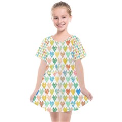 Multicolored Hearts Kids  Smock Dress by SychEva