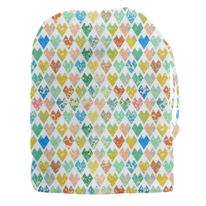 Multicolored Hearts Drawstring Pouch (3XL)