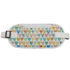 Multicolored Hearts Rounded Waist Pouch by SychEva