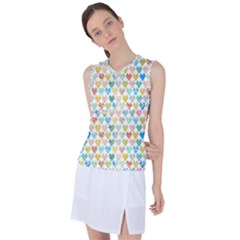 Multicolored Hearts Women s Sleeveless Sports Top by SychEva