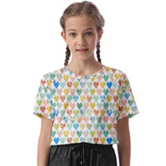 Multicolored Hearts Kids  Basic Tee by SychEva