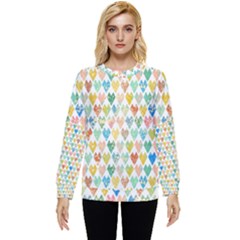 Multicolored Hearts Hidden Pocket Sweatshirt by SychEva