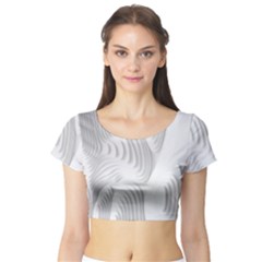 Illusion Waves Short Sleeve Crop Top by Sparkle