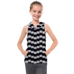 Illusion Blocks Kids  Sleeveless Hoodie by Sparkle