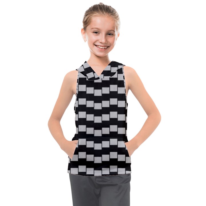 Illusion Blocks Kids  Sleeveless Hoodie