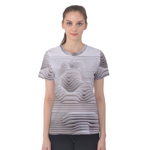 Illusion Waves Women s Cotton Tee by Sparkle