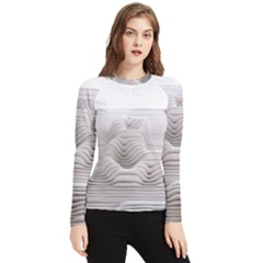 Illusion Waves Women s Long Sleeve Rash Guard by Sparkle