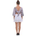 Illusion Waves Tie Back Butterfly Sleeve Chiffon Top View2