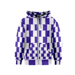 Illusion Blocks Kids  Zipper Hoodie by Sparkle