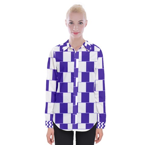 Illusion Blocks Womens Long Sleeve Shirt by Sparkle