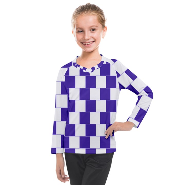 Illusion Blocks Kids  Long Mesh Tee