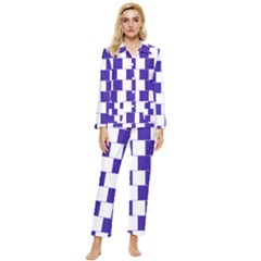 Illusion Blocks Womens  Long Sleeve Pocket Pajamas Set by Sparkle