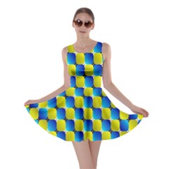 Illusion Waves Pattern Skater Dress