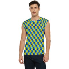 Illusion Waves Pattern Men s Raglan Cap Sleeve Tee by Sparkle