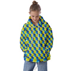 Illusion Waves Pattern Kids  Oversized Hoodie