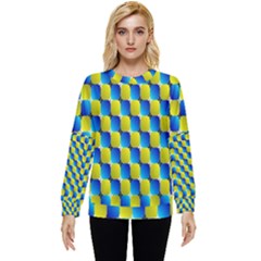 Illusion Waves Pattern Hidden Pocket Sweatshirt