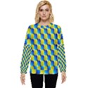 Illusion Waves Pattern Hidden Pocket Sweatshirt View1