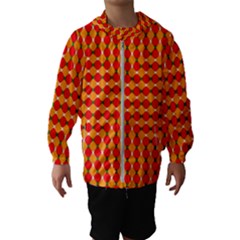 Illusion Blocks Pattern Kids  Hooded Windbreaker by Sparkle