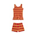 Illusion Blocks Pattern Kids  Boyleg Swimsuit View1