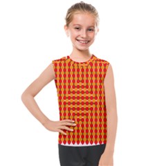 Illusion Blocks Pattern Kids  Mesh Tank Top