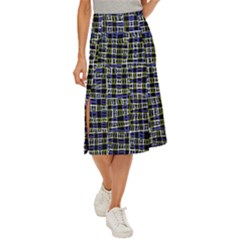 Blocks Illusion Midi Panel Skirt