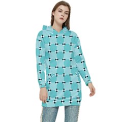 Illusion Blocks Pattern Women s Long Oversized Pullover Hoodie by Sparkle