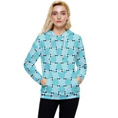 Illusion Blocks Pattern Women s Lightweight Drawstring Hoodie by Sparkle