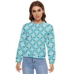 Illusion Blocks Pattern Women s Long Sleeve Raglan Tee