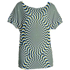 Illusion Waves Pattern Women s Oversized Tee by Sparkle