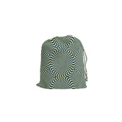 Illusion Waves Pattern Drawstring Pouch (xs) by Sparkle