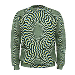 Illusion Waves Pattern Men s Sweatshirt by Sparkle