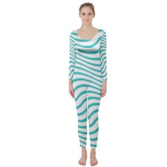 Beach Waves Long Sleeve Catsuit by Sparkle