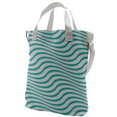 Beach Waves Canvas Messenger Bag by Sparkle