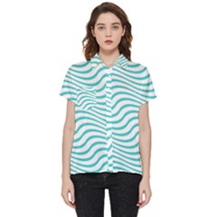 Beach Waves Short Sleeve Pocket Shirt by Sparkle