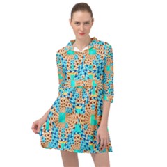 Illusion Waves Pattern Mini Skater Shirt Dress by Sparkle