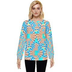 Illusion Waves Pattern Hidden Pocket Sweatshirt by Sparkle