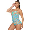 Illusion Waves Pattern Retro Full Coverage Swimsuit View2