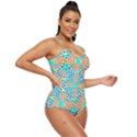 Illusion Waves Pattern Retro Full Coverage Swimsuit View3