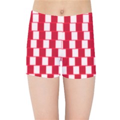 Illusion Waves Pattern Kids  Sports Shorts by Sparkle