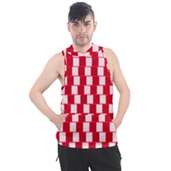 Illusion Waves Pattern Men s Sleeveless Hoodie by Sparkle